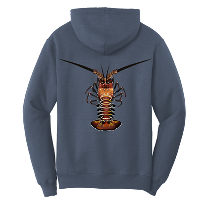 Saltwater Born Florida Keys Realistic Lobster Cotton Hoodie
