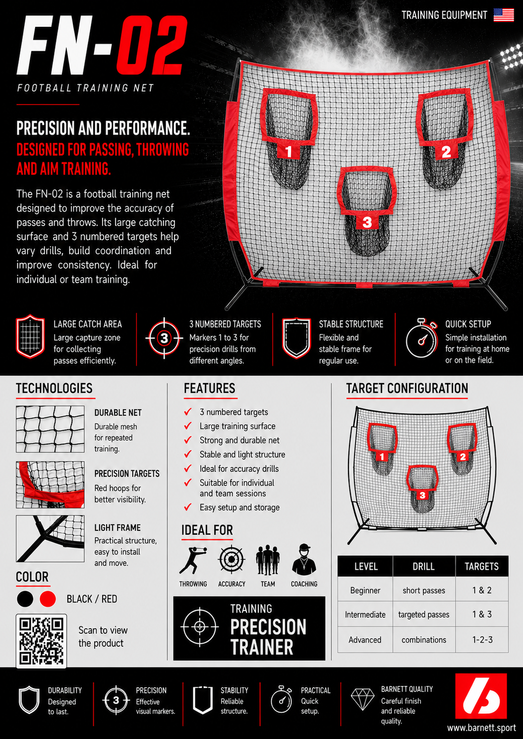 Barnett FN-02 Football Practice Net