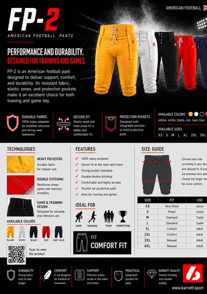 Barnett FP-2 Football Pants, Match
