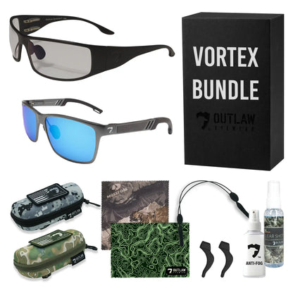 Outlaw Eyewear - Fugitive TAC Black Vortex Box Bundle