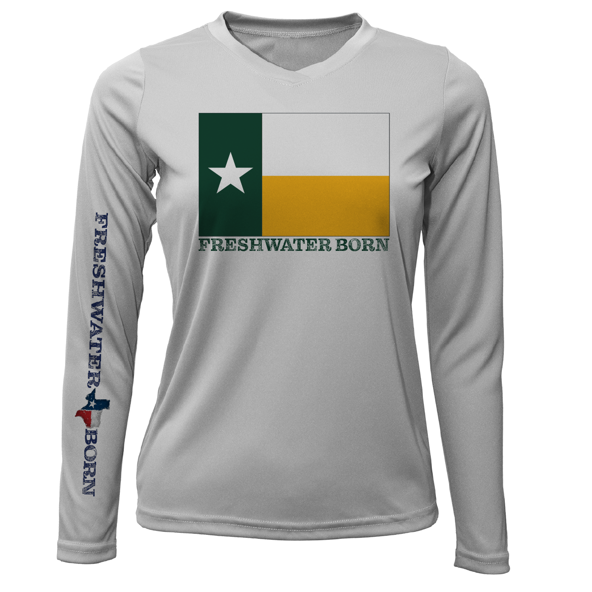 Saltwater Born Baylor Edition Freshwater Born Women's Long Sleeve UPF 50+ Dry-Fit Shirt