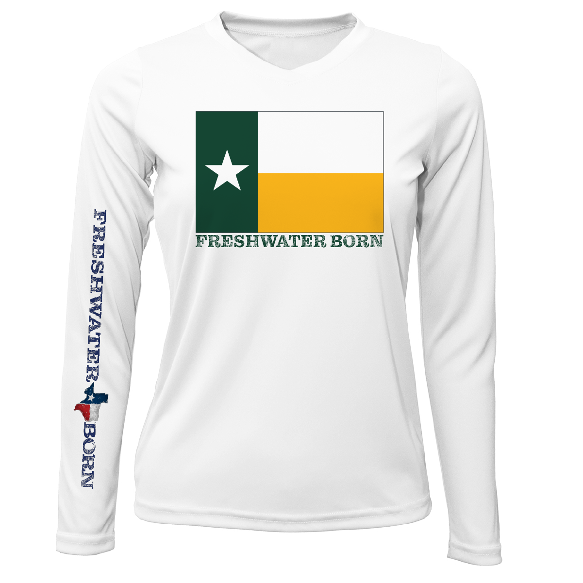 Saltwater Born Baylor Edition Freshwater Born Women's Long Sleeve UPF 50+ Dry-Fit Shirt