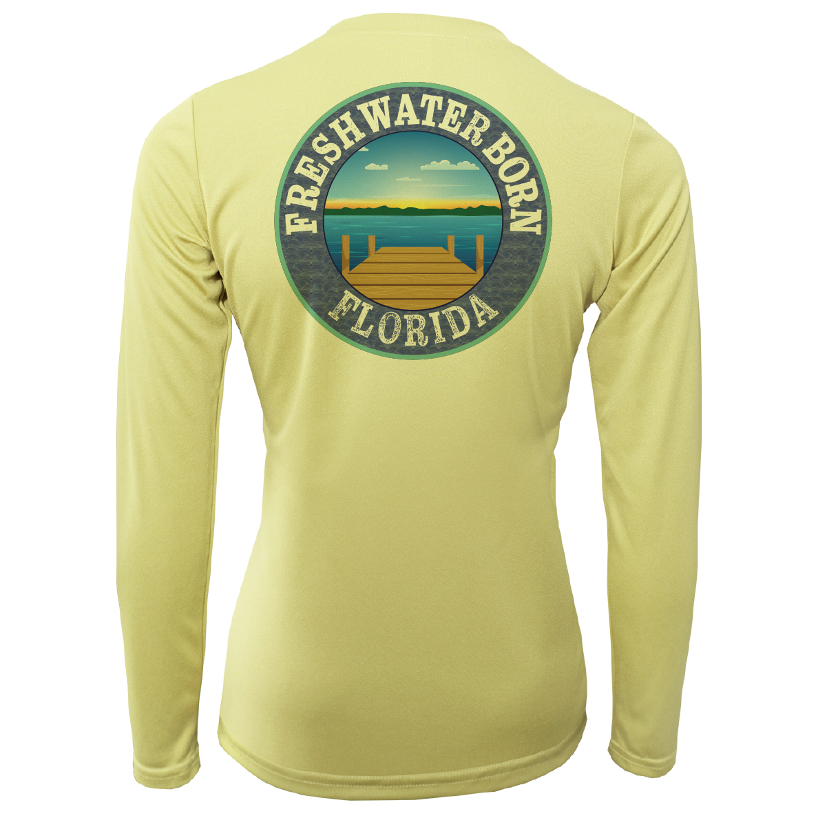 Saltwater Born State of Florida Freshwater Born Women's Long Sleeve UPF 50+ Dry-Fit Shirt