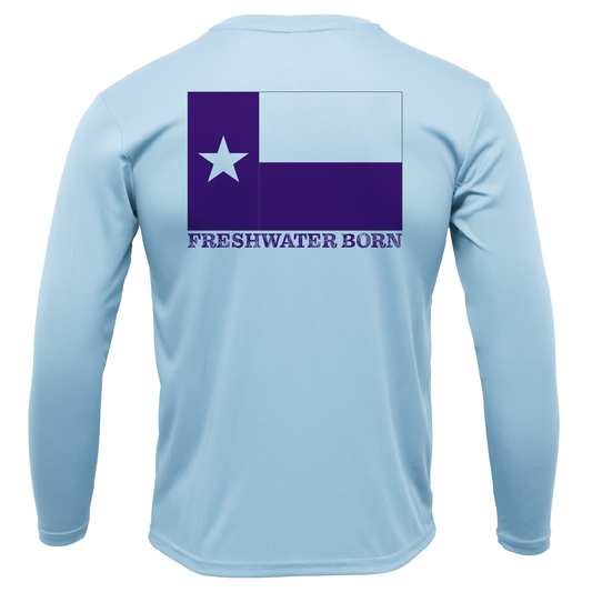 Saltwater Born Fort Worth Freshwater Born Men's Long Sleeve UPF 50+ Dry-Fit Shirt