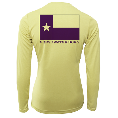 Saltwater Born Fort Worth Freshwater Born Women's Long Sleeve UPF 50+ Dry-Fit Shirt