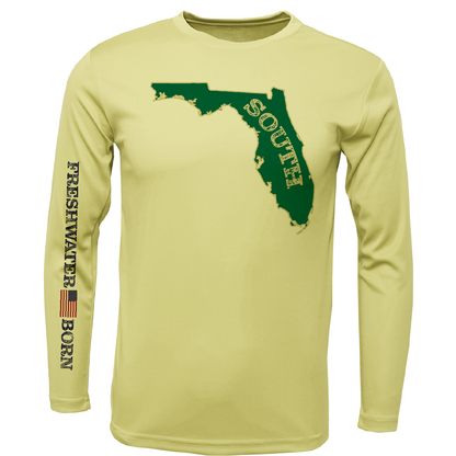 USF Green and Gold Freshwater Born Boy's Long Sleeve UPF 50+ Dry-Fit Shirt