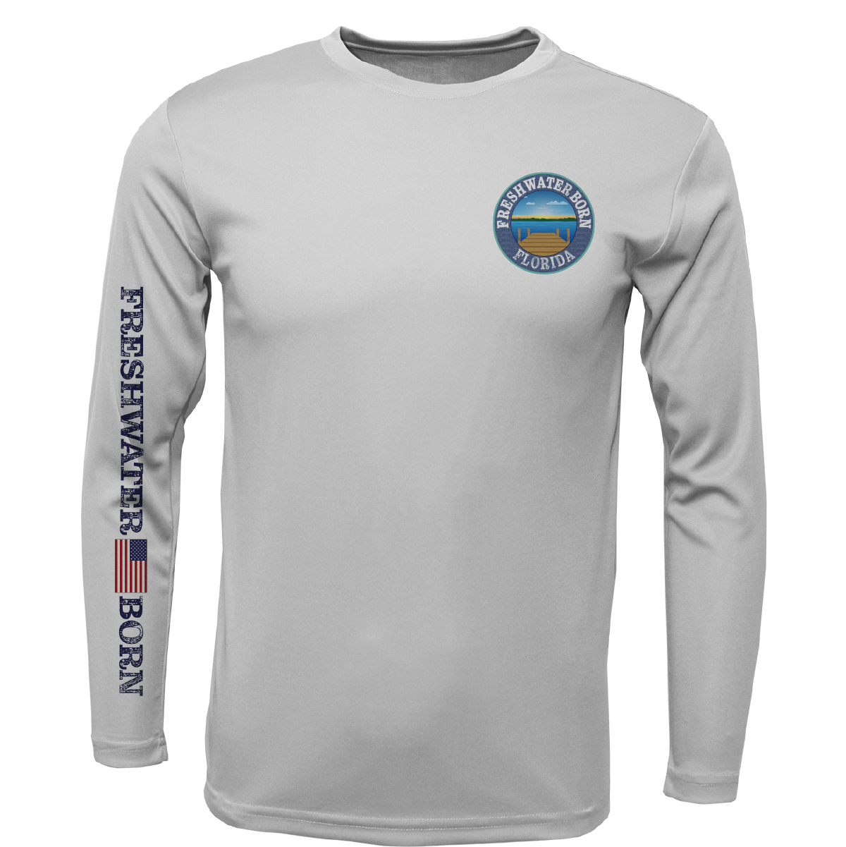 Saltwater Born Florida Freshwater Born Kraken Boy's Long Sleeve UPF 50+Dry-Fit Shirt