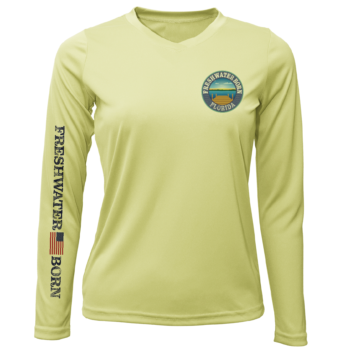 Saltwater Born Florida Freshwater Born "All For Rum and Rum For All" Women's Long Sleeve UPF 50+ Dry-Fit Shirt