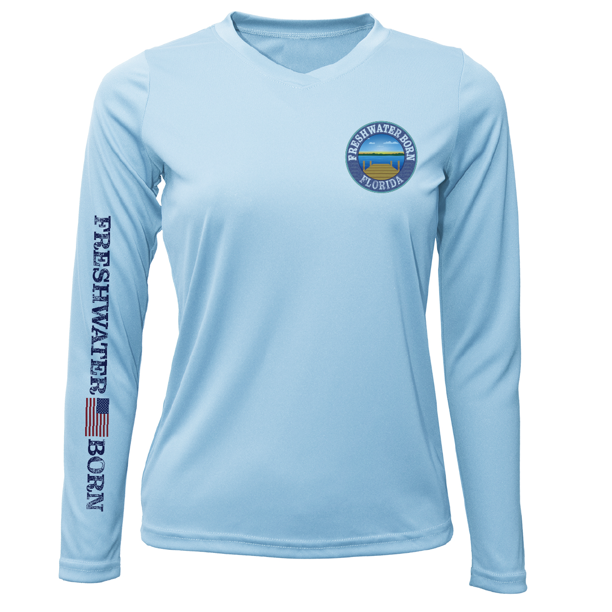 Saltwater Born Florida Freshwater Born Kraken Women's Long Sleeve UPF 50+ Dry-Fit Shirt