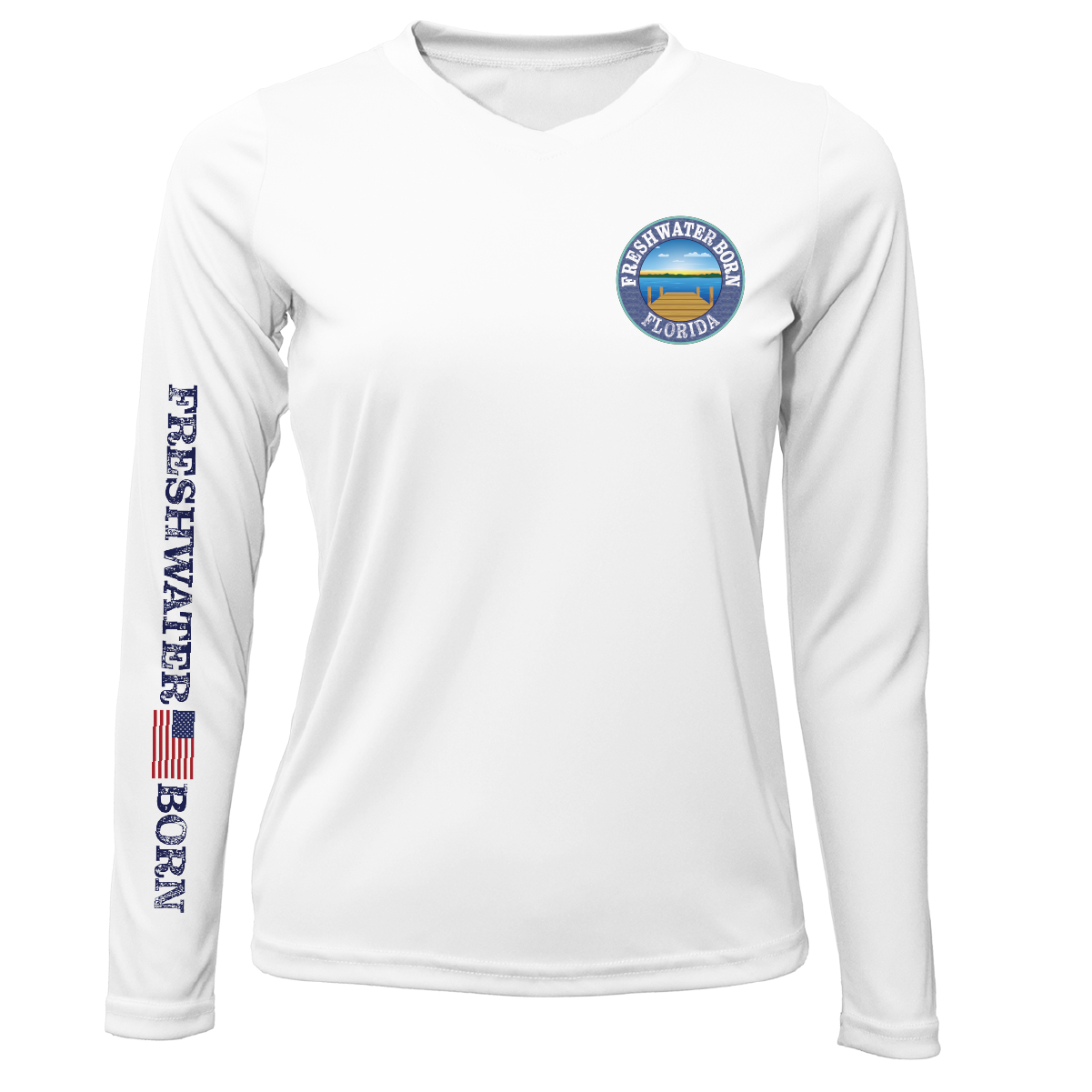 Saltwater Born Florida Freshwater Born "All For Rum and Rum For All" Women's Long Sleeve UPF 50+ Dry-Fit Shirt