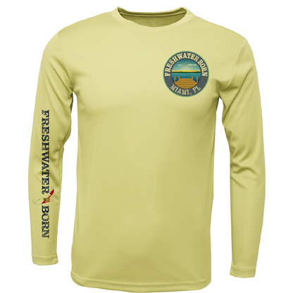 Saltwater Born Miami, FL Freshwater Born Peacock Bass Men's Long Sleeve UPF 50+ Dry-Fit Shirt