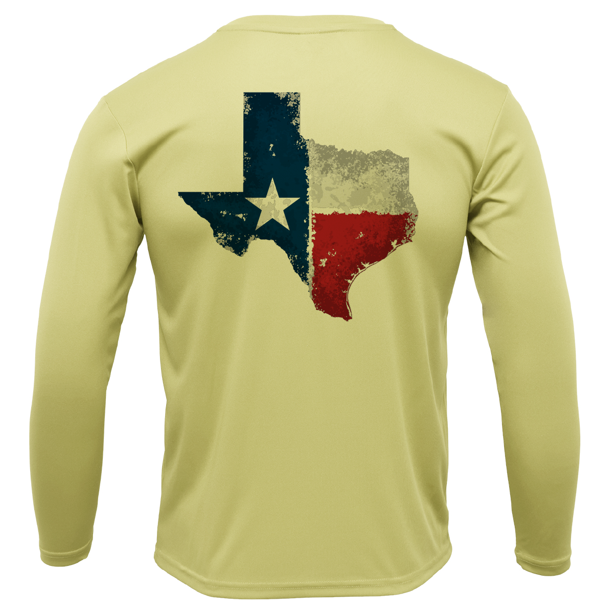 Saltwater Born Lake Travis Freshwater Born State of Texas Men's Long Sleeve UPF 50+ Dry-Fit Shirt