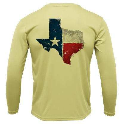 Saltwater Born Lake Travis Freshwater Born State of Texas Men's Long Sleeve UPF 50+ Dry-Fit Shirt