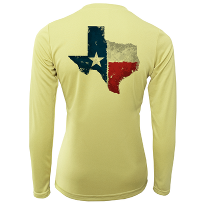 Saltwater Born State of Texas Freshwater Born Women's Long Sleeve UPF 50+ Dry-Fit Shirt