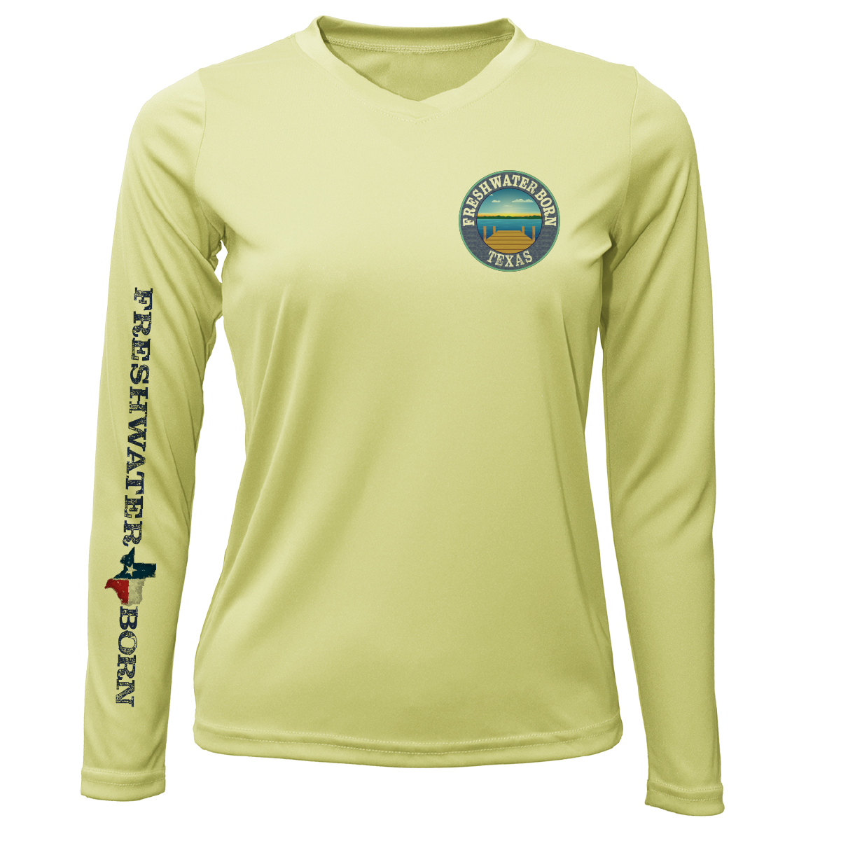 Saltwater Born Fort Worth Freshwater Born Women's Long Sleeve UPF 50+ Dry-Fit Shirt