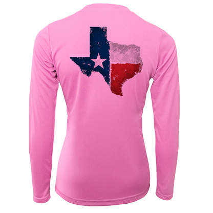 Saltwater Born State of Texas Freshwater Born Women's Long Sleeve UPF 50+ Dry-Fit Shirt