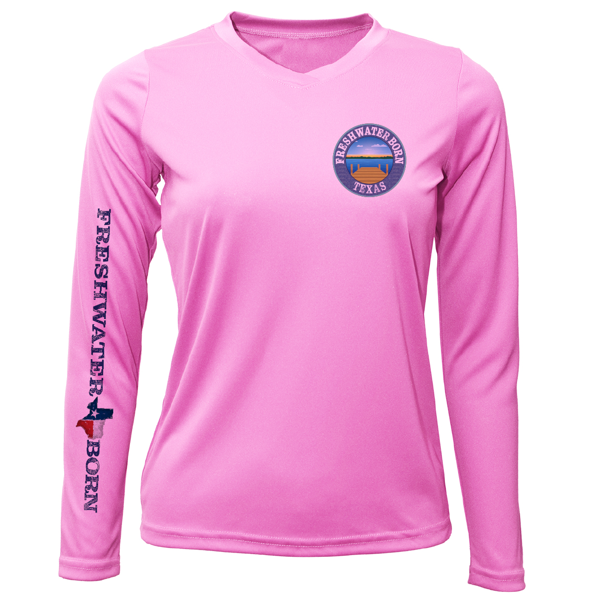 Saltwater Born College Station Freshwater Born Women's Long Sleeve UPF 50+ Dry-Fit Shirt