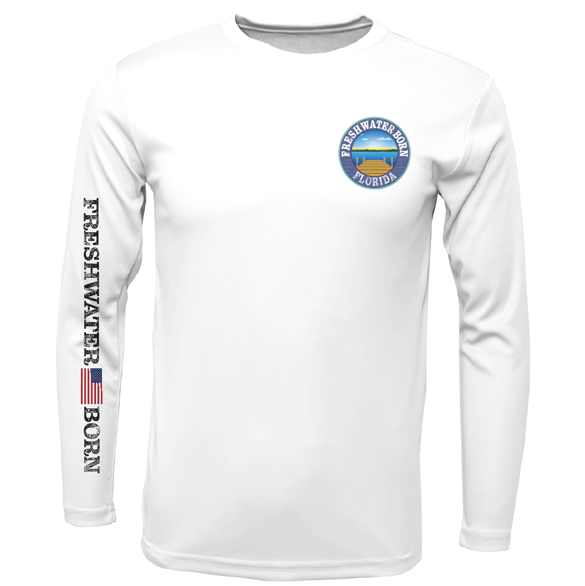 Saltwater Born Florida Freshwater Born "Surrender The Booty" Men's Long Sleeve UPF 50+ Dry-Fit Shirt