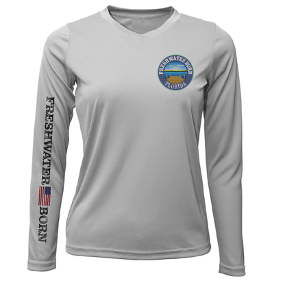 Saltwater Born Florida Freshwater Born "Surrender The Booty" Women's Long Sleeve UPF 50+ Dry-Fit Shirt