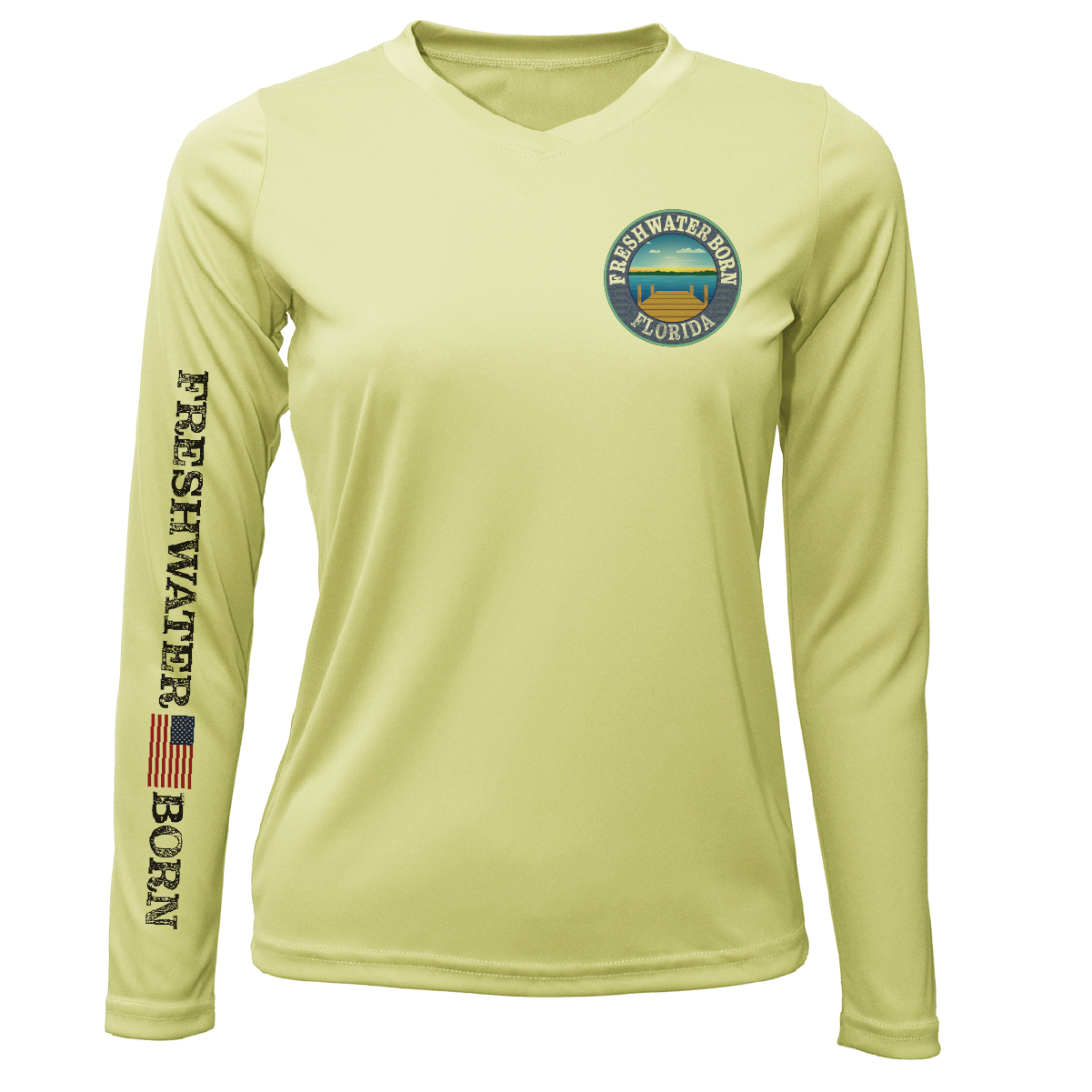 Saltwater Born Florida Freshwater Born "Surrender The Booty" Women's Long Sleeve UPF 50+ Dry-Fit Shirt