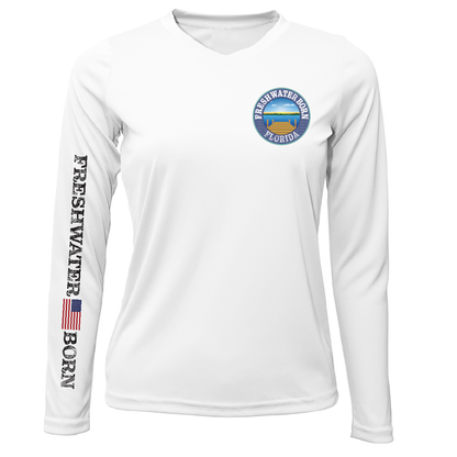 Saltwater Born Florida Freshwater Born "Surrender The Booty" Women's Long Sleeve UPF 50+ Dry-Fit Shirt