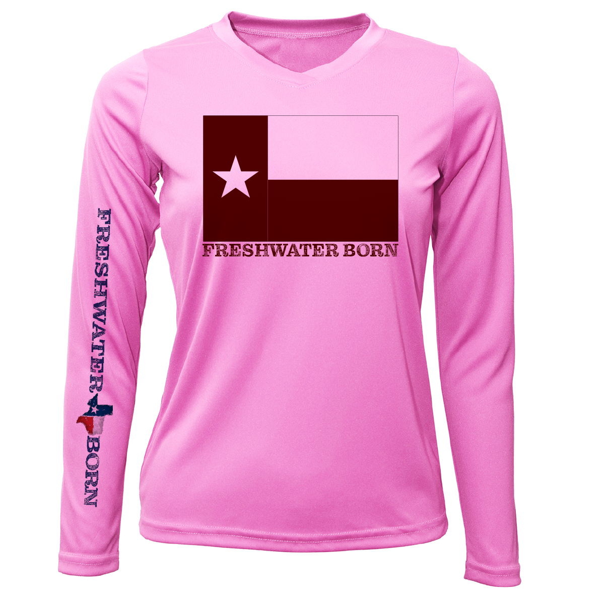 Saltwater Born Texas A&M Edition Freshwater Born Women's Long Sleeve UPF 50+ Dry-Fit Shirt