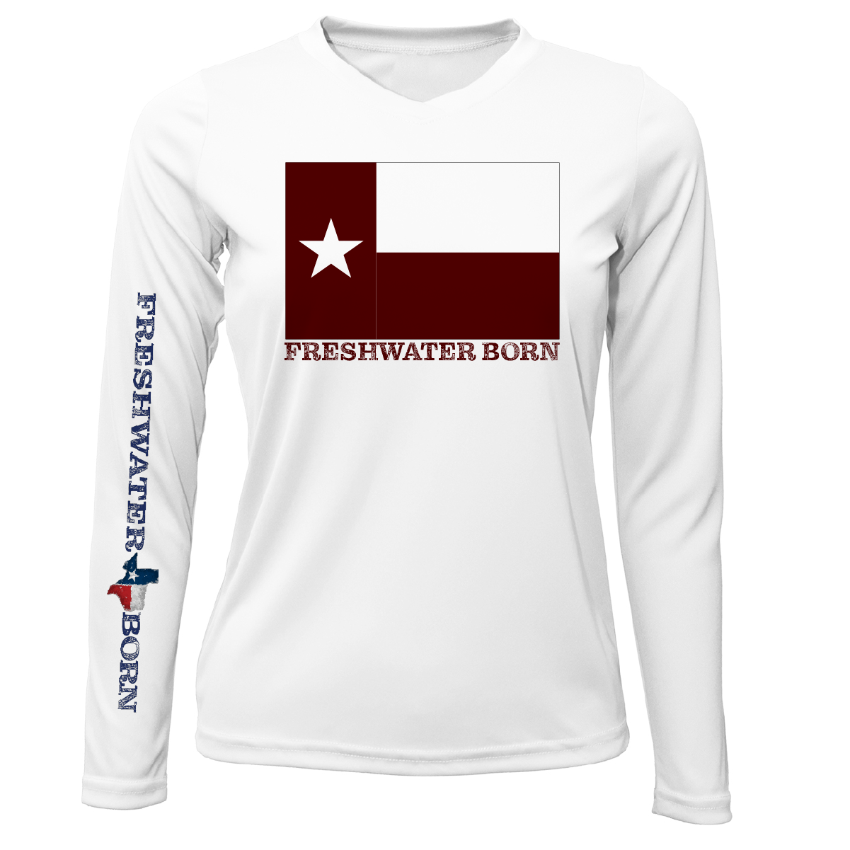 Saltwater Born Texas A&M Edition Freshwater Born Women's Long Sleeve UPF 50+ Dry-Fit Shirt