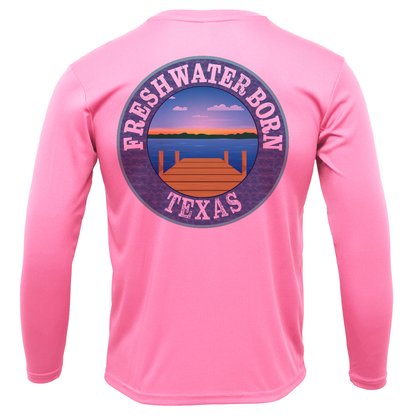Texas USA Freshwater Born Girl's Long Sleeve UPF 50+ Dry-Fit Shirt
