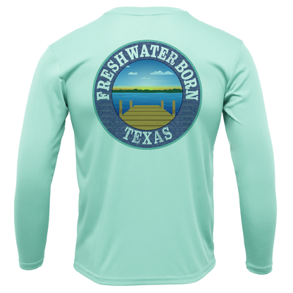 Texas Flag Freshwater Born Boy's Long Sleeve UPF 50+ Dry-Fit Shirt