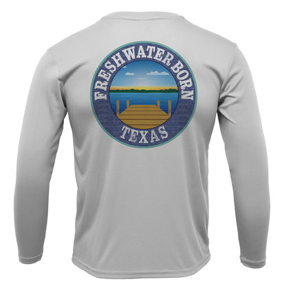 Texas Flag Freshwater Born Boy's Long Sleeve UPF 50+ Dry-Fit Shirt