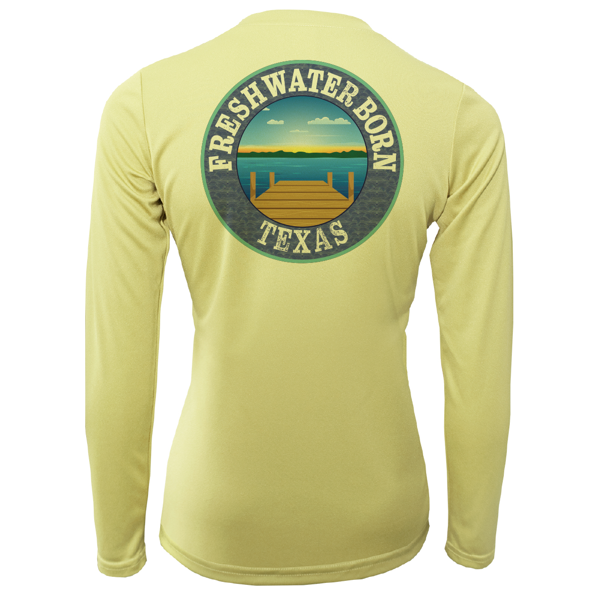 Saltwater Born Texas Freshwater Born Linear Logo Women's Long Sleeve UPF 50+ Dry-Fit Shirt