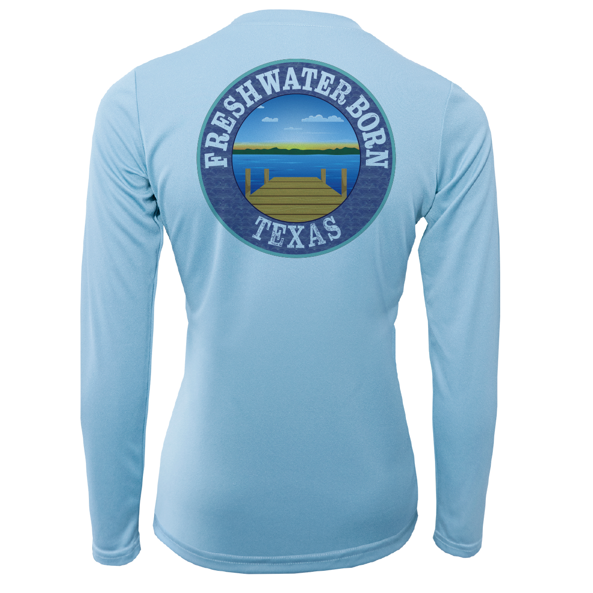 Saltwater Born Texas Freshwater Born Linear Logo Women's Long Sleeve UPF 50+ Dry-Fit Shirt