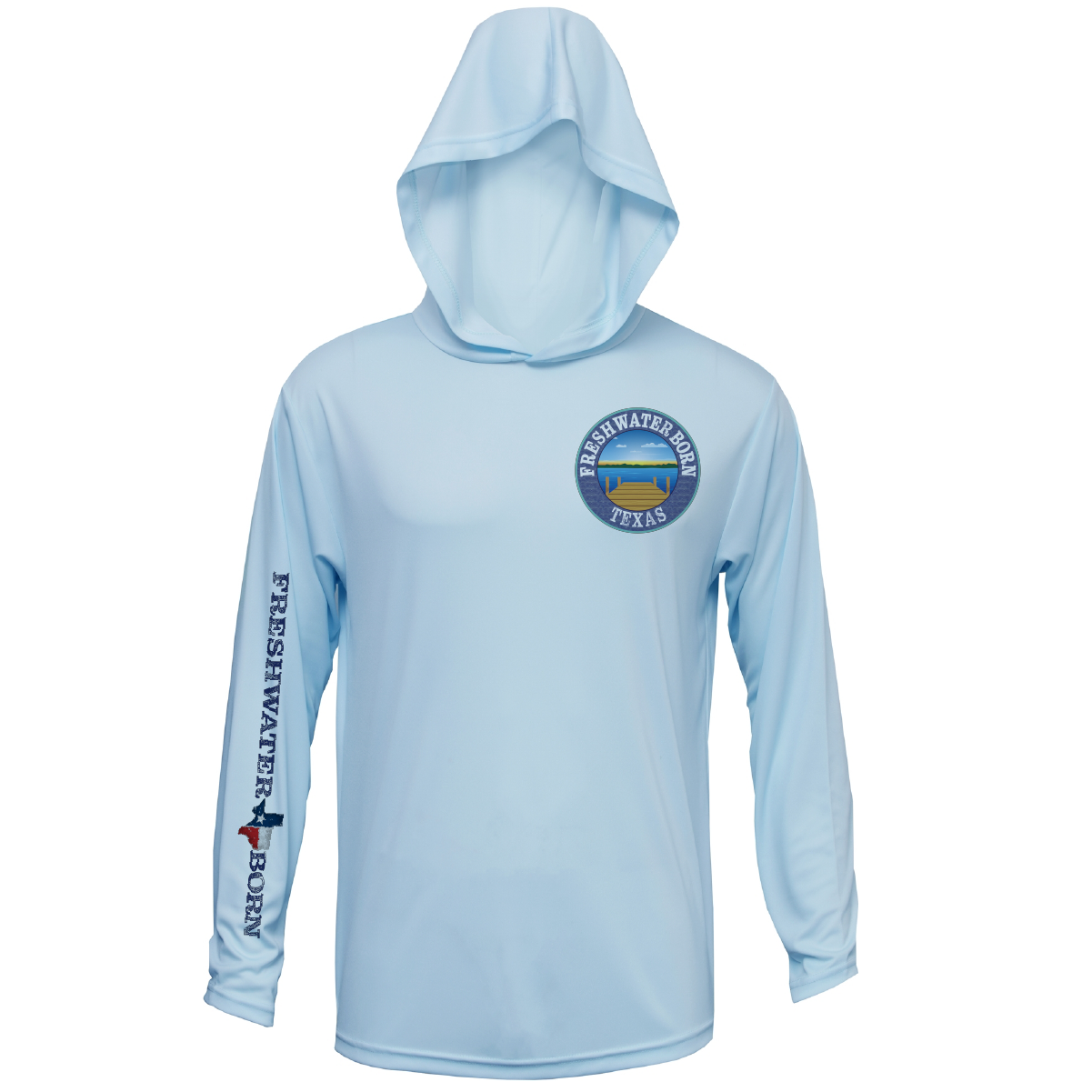 Saltwater Born Texas Freshwater Born "Surrender The Booty" Men's Long Sleeve UPF 50+ Dry-Fit Hoodie