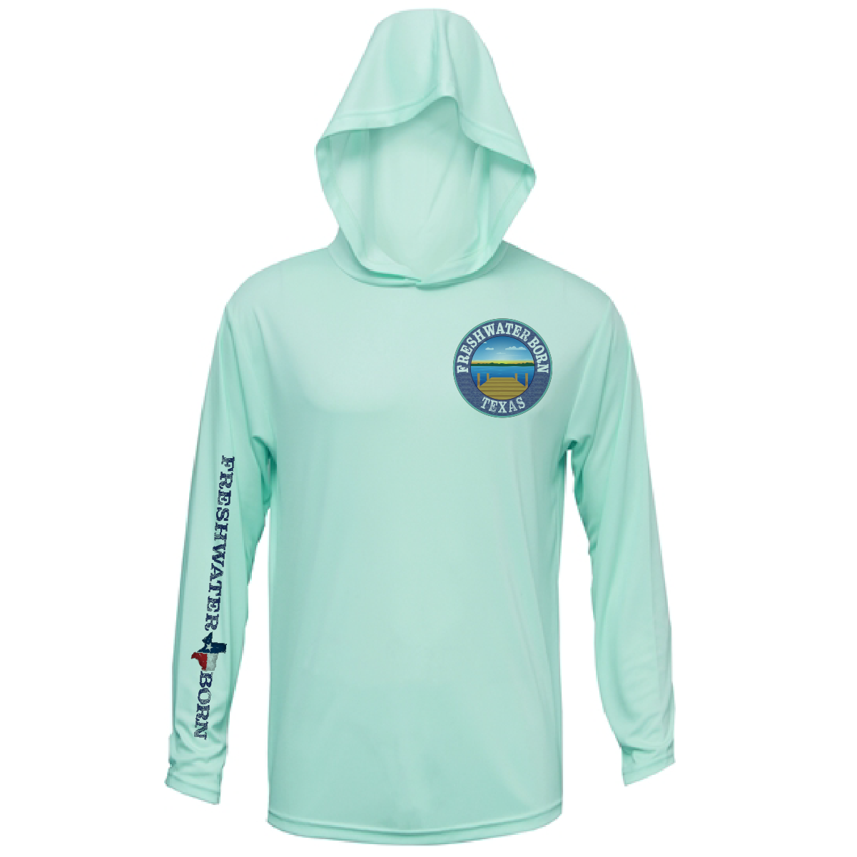 Saltwater Born Texas Freshwater Born "Surrender The Booty" Men's Long Sleeve UPF 50+ Dry-Fit Hoodie