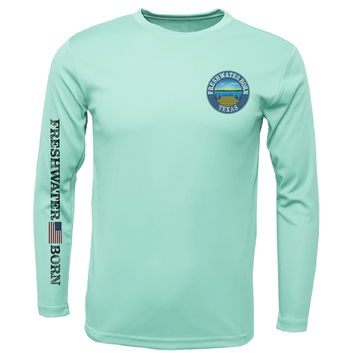 Texas Freshwater Born "Surrender The Booty" Men's Long Sleeve UPF 50+ Dry-Fit Shirt