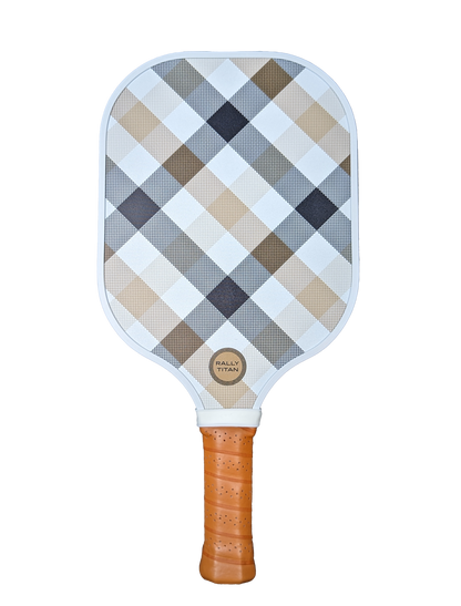 Rally Titan Pickleball Plaid Luxe | 10MM | T300 Textured Carbon Fiber Surface