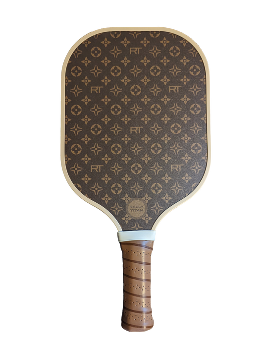 Rally Titan Pickleball Brown Luxe | 10MM | T300 Textured Carbon Fiber Surface