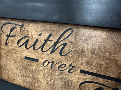 Bellewood Designs - Faith Over Fear Wall-Mounted Secure Gun Cabinet
