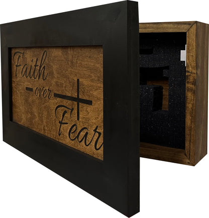 Bellewood Designs - Faith Over Fear Wall-Mounted Secure Gun Cabinet