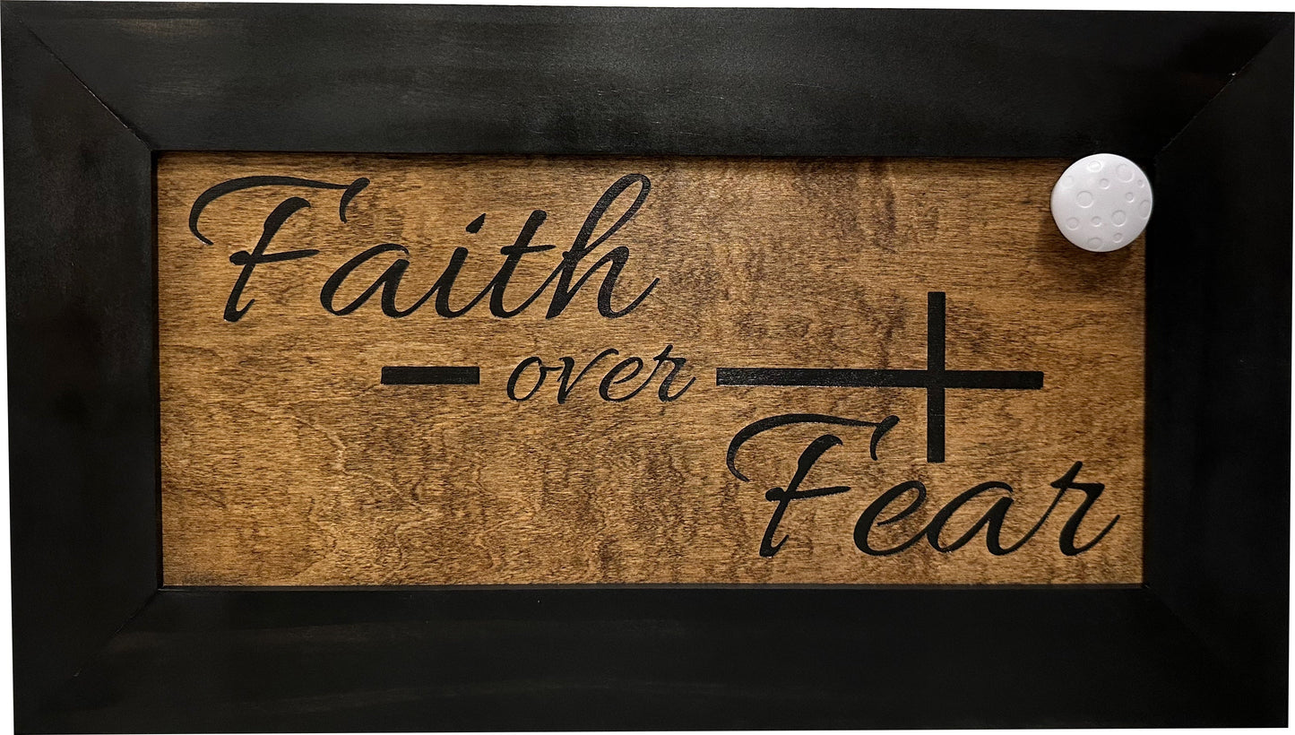 Bellewood Designs - Faith Over Fear Wall-Mounted Secure Gun Cabinet