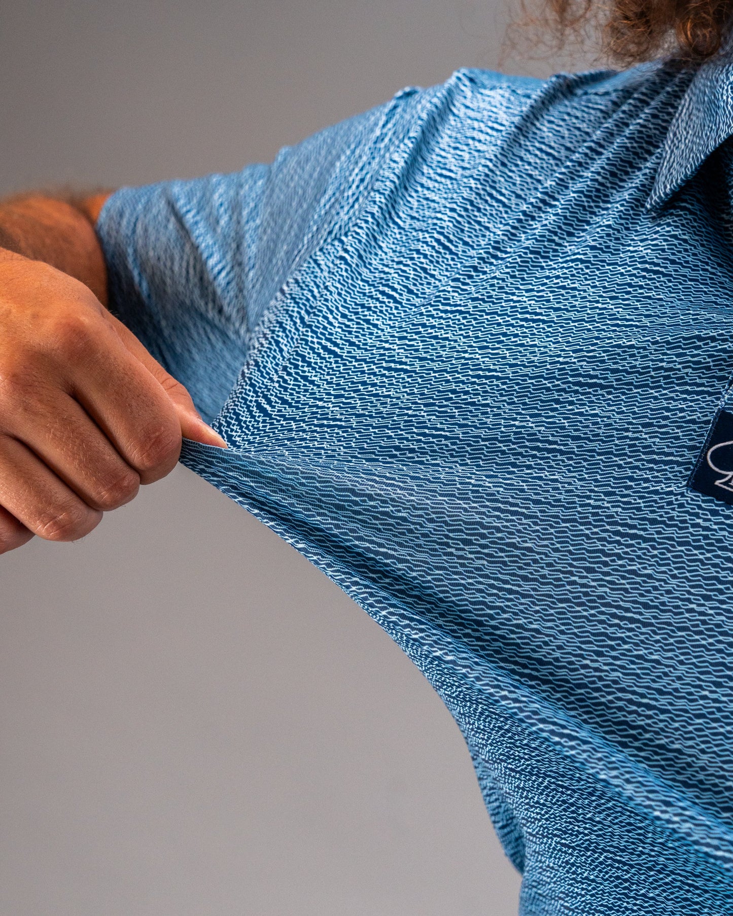 Pins and Aces Squiggle Blue