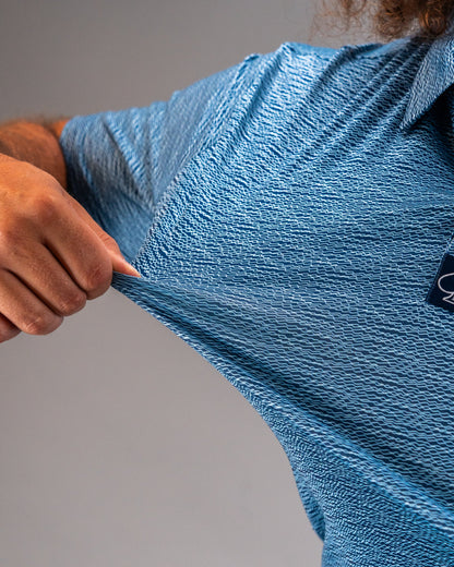 Pins and Aces Squiggle Blue