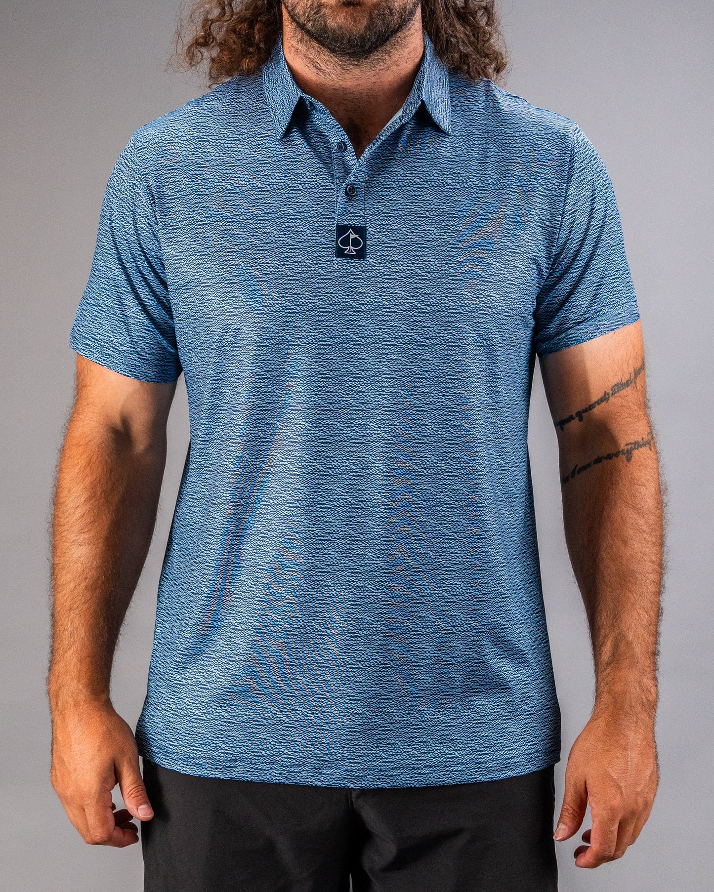 Pins and Aces Squiggle Blue