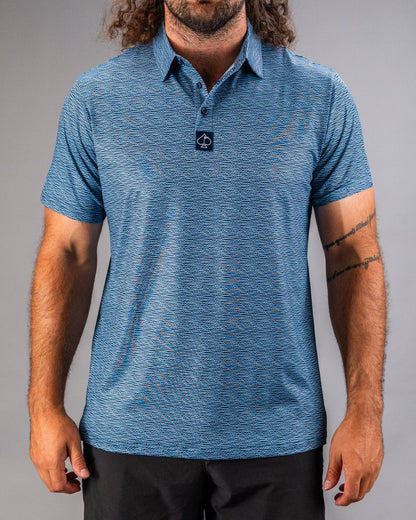 Pins and Aces Squiggle Blue