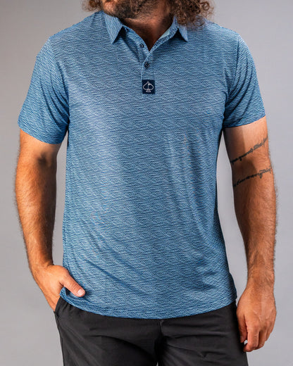 Pins and Aces Squiggle Blue