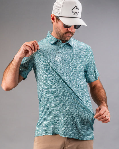 Pins and Aces Squiggle Teal