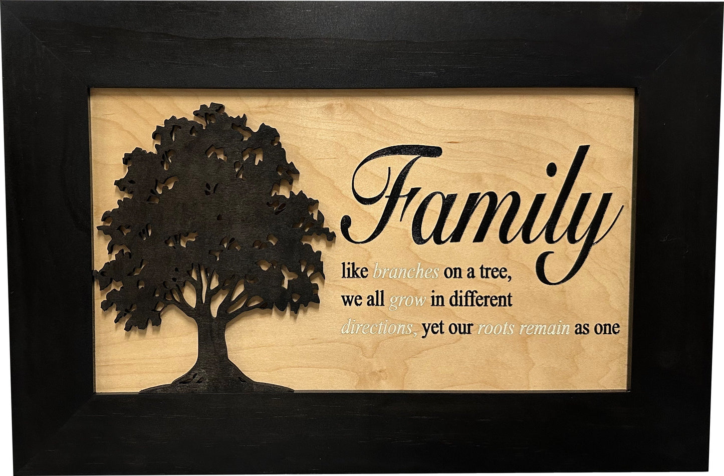 Bellewood Designs - Secured Gun Storage Cabinet with Family Branches (Black)