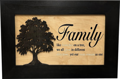Bellewood Designs - Secured Gun Storage Cabinet with Family Branches (Black)