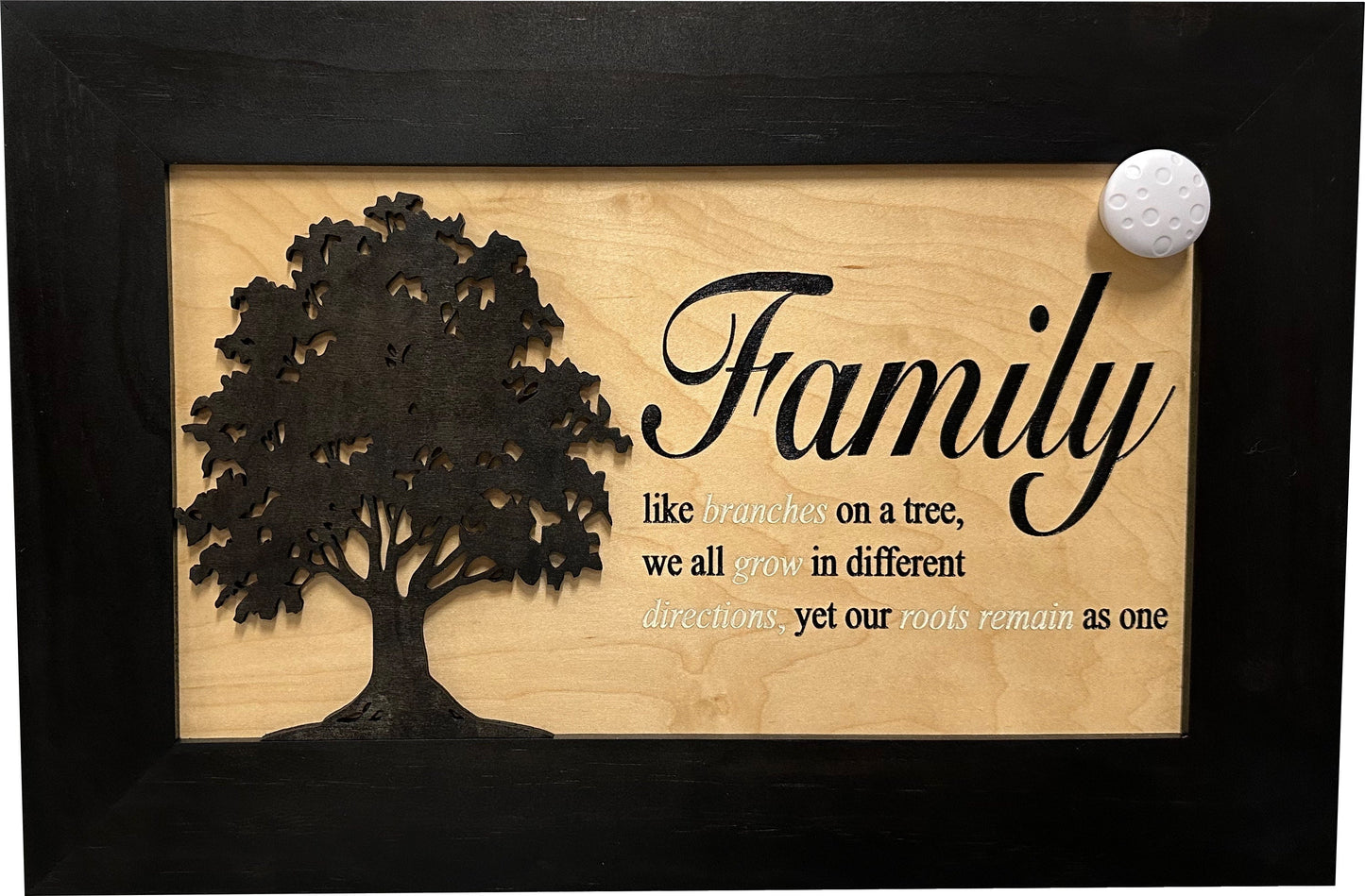 Bellewood Designs - Secured Gun Storage Cabinet with Family Branches (Black)