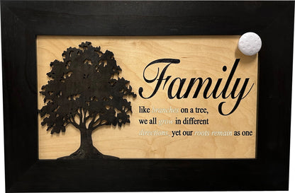 Bellewood Designs - Secured Gun Storage Cabinet with Family Branches (Black)